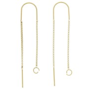 Pendientes de malla veneciana 38 + 43mm Acero inoxidable 304 Oro x2|raw }}