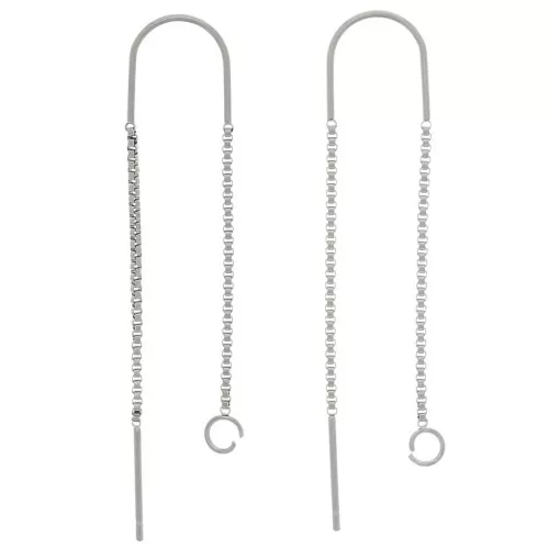 Pendientes de malla veneciana 38 + 43 mm - Acero inoxidable 304 x2