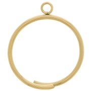 Anillo fino con anilla cerrada - Talla 57 - Acero inoxidable 304 Oro|raw }}