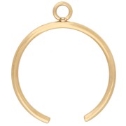Anillo fino con diseño cerrado - Talla 57 - Acero inoxidable 304 Dorado