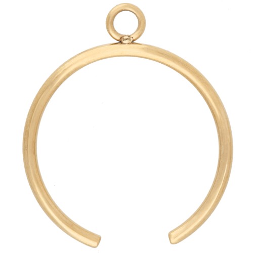 Anillo fino con diseño cerrado - Talla 57 - Acero inoxidable 304 Dorado