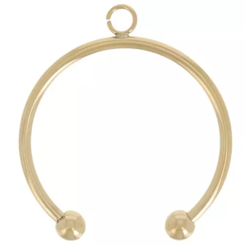 Anillo fino ajustable con bolitas Talla 50 à 56 - Acero inoxidable 304L dorado