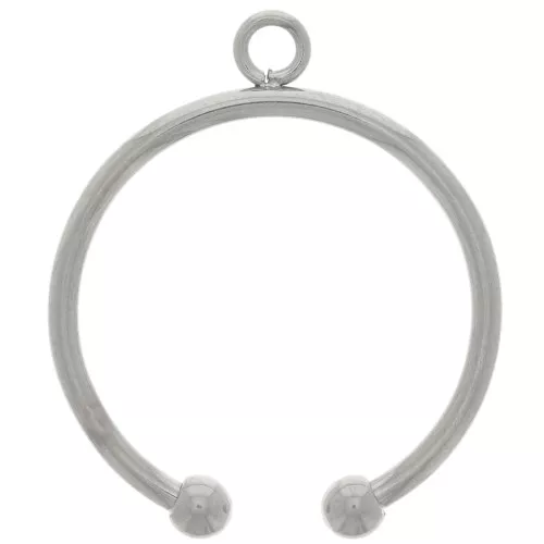 Anillo fino ajustable con bolitas - Talla 58 a 62 - Acero inoxidable 304 x1