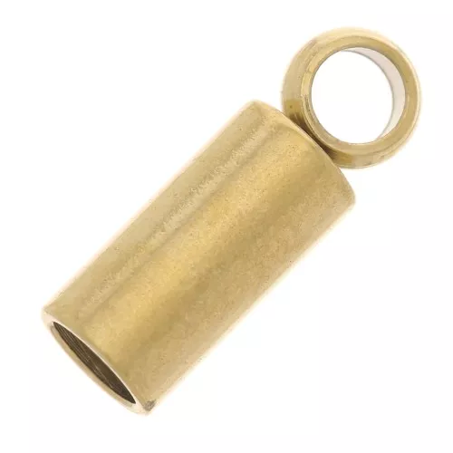 Puntas de cordón de 2mm - Acero inoxidable 303 Oro x4