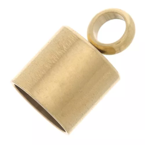 Puntas de cordón de 6mm - Acero inoxidable 303 Oro x4