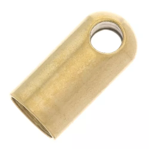 Puntas de cordón de acero inoxidable dorado 303 de 3 mm x4