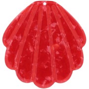 Colgante de concha de acetato 45x43 mm - Perla roja x1|raw }}