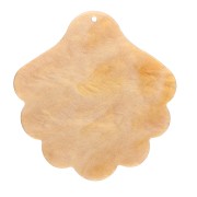 Colgante de concha de acetato 45x43 mm - Perla Ocre x1