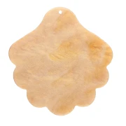 Colgante de concha de acetato 45x43 mm - Perla Ocre x1