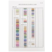 Carta de colores Miyuki Rocalla 6/0, 8/0, 11/0 y Cube SB - Tarjeta de muestras (n.º SP-126)