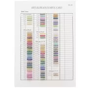 Carta de colores Miyuki Rocalla 6/0, 8/0, 11/0 y Cube SB - Tarjeta de muestras (n.º SP-126)