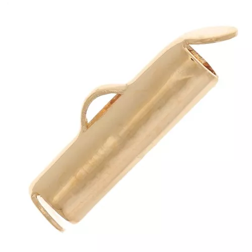 Terminal Miyuki y punta para tejer Delica 15 mm -chapado de oro 3 micras