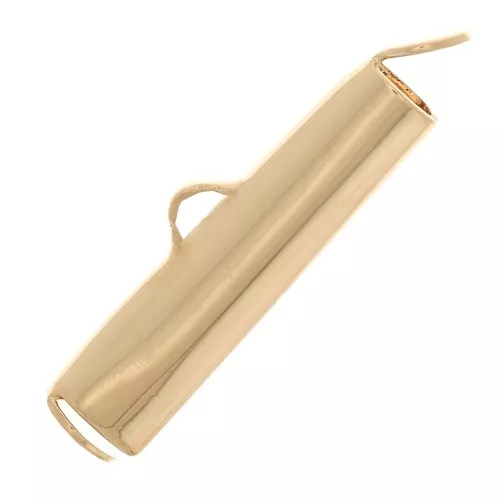 Terminal Miyuki y punta para tejer Delica 20 mm -chapado de oro 3 micras