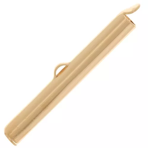 Terminal Miyuki y punta para tejer Delica 35 mm -chapado de oro 3 micras