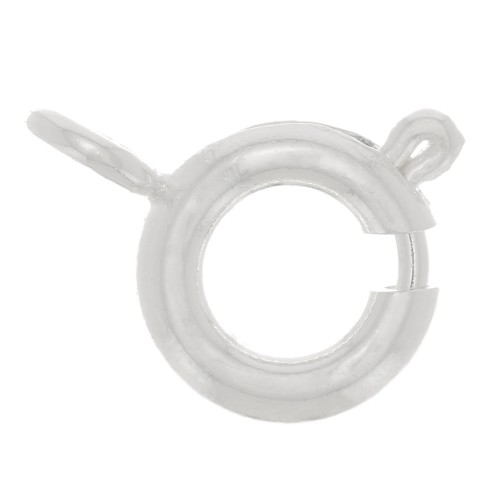 Cierre de reasa de 6 mm con anilla abierta - Chapado en plata fina x1