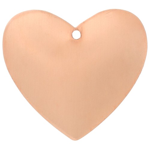 Colgante de corazón 27x30 mm para polvo de sobrebarnizado Efcolor en cobre x1