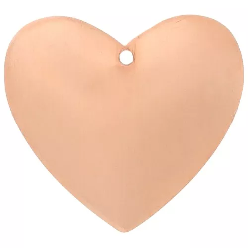 Colgante de corazón 27x30 mm para polvo de sobrebarnizado Efcolor en cobre x1