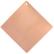 Colgante diamante 55 mm para polvo de cobre sobreglaseado x1