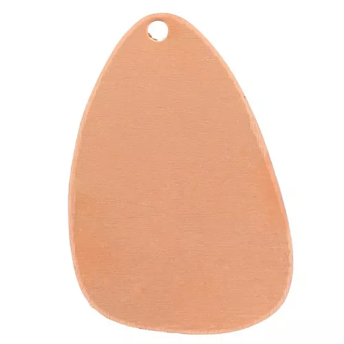 Colgante triángulo redondeado 41x27mm para Efcolor polvo de sobreesmalte en cobre x1