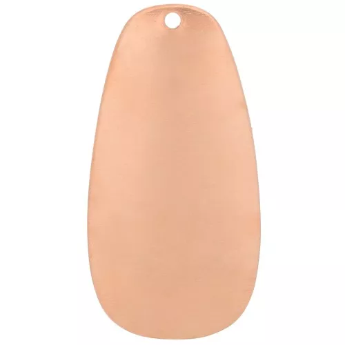 Colgante geométrico 54x28 mm para polvo de sobreesmalte Efcolor en cobre x1