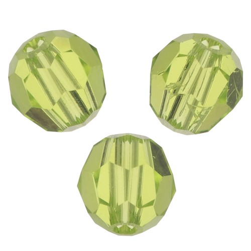 Cuentas redondas PureCrystal 5000 4 mm - - Verde cítrico x20