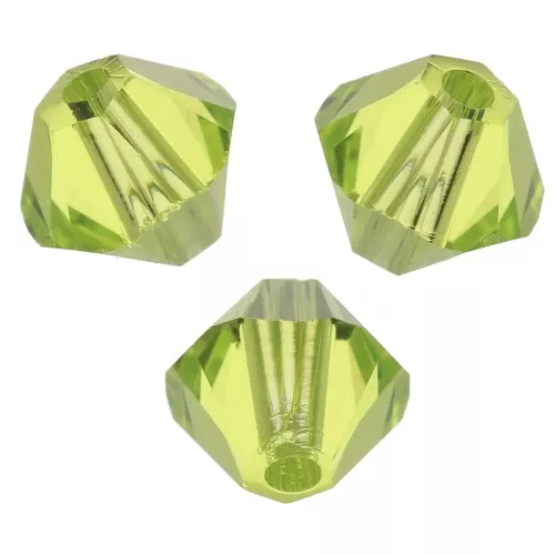 PureCrystal 5328 Alfileres de cristal de 4 mm - Verde cítrico x50