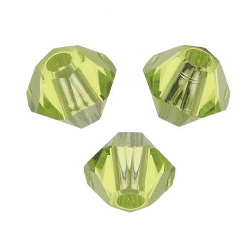 PureCrystal 5328 Alfileres de cristal de 3 mm - Verde cítrico x50