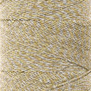 Bobina de hilo encerado Linhasita para micro macramé 0,5 mm - Plateado (Ouro-Prata)