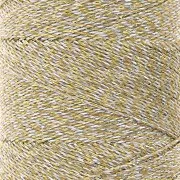 Bobina de hilo encerado Linhasita para micro macramé 0,5 mm - Plateado (Ouro-Prata)