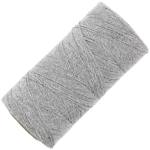 Bobina de hilo encerado Linhasita para micro macramé 0.5 mm - Plata (Prata) x335m