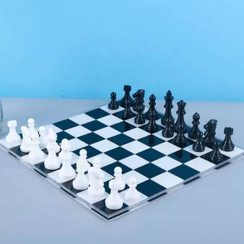 Molde de silicona para hacer un tablero de ajedrez de 31 cm de resina x1