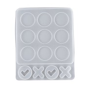 Molde de silicona para Tic Tac Toe - resina x1