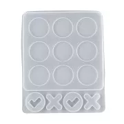 Molde de silicona para Tic Tac Toe - resina x1