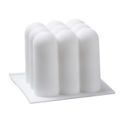 Molde cubo bubble 50x60 mm para hacer velas - jabón - Blanco x1