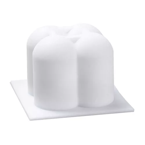 Molde cubo bubble 35x39 mm para hacer velas - jabón - Blanco x1