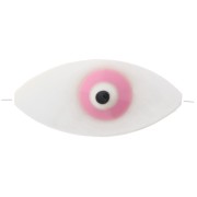 Cuenta de ojo de nácar 17x8 mm - Natural - Rosa x1|raw }}