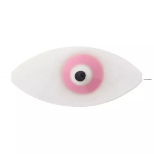 Cuenta de ojo de nácar 17x8 mm - Natural - Rosa x1