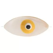 Ojo de nácar 17x8 mm - Natural - Amarillo x1