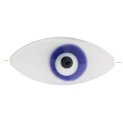 Cuenta de ojo de nácar 17x8 mm - Natural - Azul oscuro x1