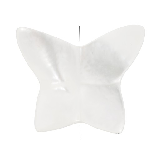Cuenta de mariposa de nácar 7x8 mm - Natural x1