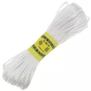 Cordón de cola de rata de poliéster de 2 mm - Blanco x20m