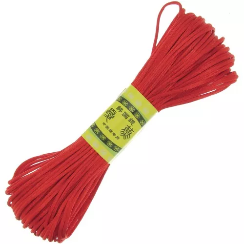 Cordón de cola de rata de poliéster de 1,5 mm - Rojo x20m
