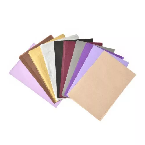 Surtido de papel de seda liso - Marrón - Morado x100