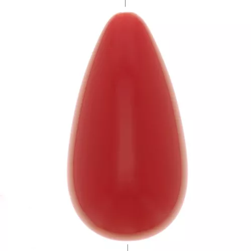 Cuenta de resina de pera 26x14 mm - Rojo oscuro x1