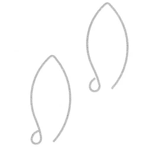 Ganchos de hilo de diamante 31 mm - Plata 925 x2