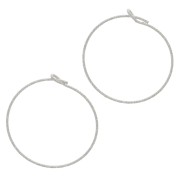 Pendientes de aro talla diamante 25x0,8 mm - Plata 925 x2|raw }}