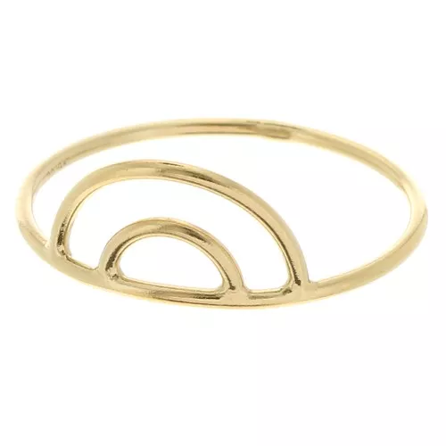 Anillo de doble arco fino - Talla 46 - Gold Filledx1