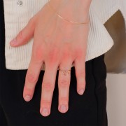 Anillo de doble arco fino - Talla 54 - Gold Filledx1