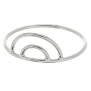 Anillo doble arco fino - Talla 57 - Plata 925 x1|raw }}