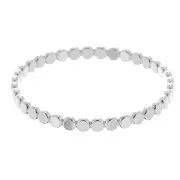 Anillo fino - redondo aplanado - Talla 54 - Plata 925 x1